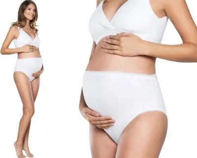 Obrázek produktu pro Bavlněné kalhotky Mama maxi, 1ks v balení, bílé