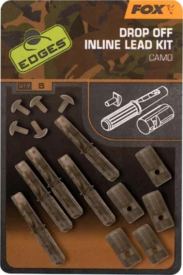 Immagine prodotto di Kit per la presentazione dell'esca Fox Edges Camo, con piombi a filo, confezione da 5