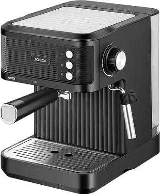 Produktbild von Jocca Espressomaschine Schwarz 850W – 20 Bar Druck, 1,8L Tank, Milchaufschäumer, Edelstahl