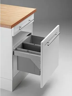 Produktbild von Pyramis Abfallsammler Frontauszug 45cm 2-fach 038002501