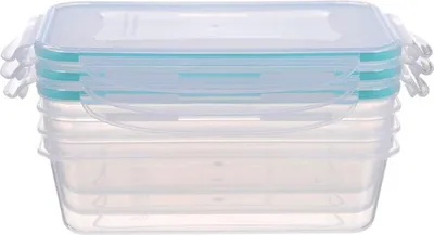 Image de Boite MagicHome Lunchbox set YH377, set de 3 pieces, 1350 ml, 155x215x75 mm, rectangulaires, Clip