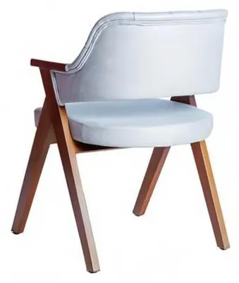 Immagine prodotto di Sedia imbottita design moderno poltrona tessile sala da pranzo bianca mobili