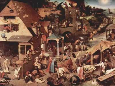 Produktbild von Lais Puzzle Pieter Bruegel d. Ä. - Serie der bilderbogenartigen Gemälde, Die niederländischen Sprichwörter 1000 Teile
