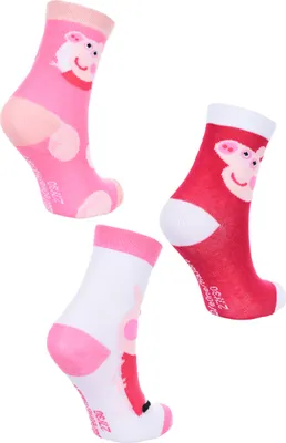 Produktbild von Peppa Wutz Pig Kinder Mädchen Socken 3 Paar Strümpfe Paket  , Größe:31/34