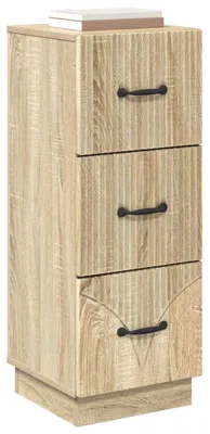 Produktbild von vidaXL Schubladenschrank Sonoma-Eiche 33 x 34,5 x 87 cm Holzwerkstoff