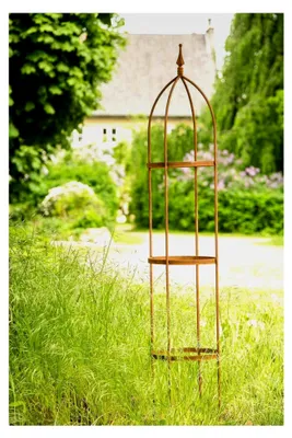 Produktbild von Rankgerüst aus 10mm Volleisen - Obelisk Blumenhilfe 160cm