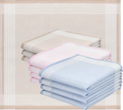 Produktbild von Betz 12er Damen Stoff Taschentücher Set Emma Größe ca. 28x28 cm 100% Baumwolle Farbe - 45472-6 Dessin 6