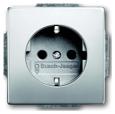 Produktbild von Busch-Jaeger 2013-0-5276, CEE 7/3, 2P+E, Silber, 250 V, 16 A, 41 mm