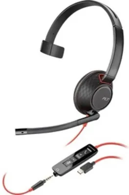Obrázek produktu pro Poly Blackwire 5210 Headset Drátová náhlavní souprava Volání/Hudba USB Type-A Černá Červená 207577-03