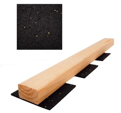 Produktbild von Terrassenschoner aus Gummi-Granulat 90 x 90 mm (Set von 10, 500 Stück), Schwarz