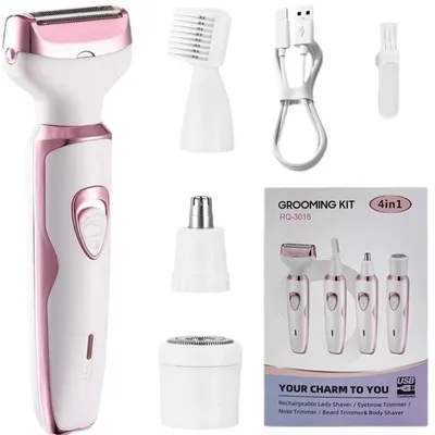 Produktbild von 4-in-1-Ladyshave – wiederaufladbar, nass/trocken, schmerzfrei, Intim- und Bikini-Trimmer – Damenrasierer Damenhygieneprodukte