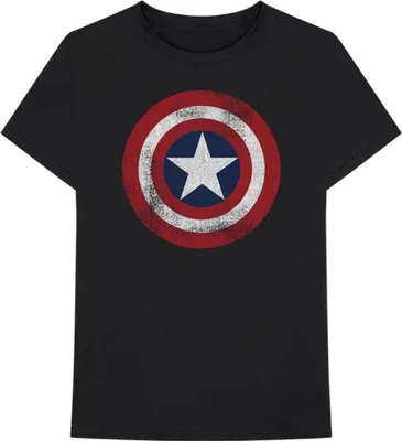 Produktbild von Captain America - T-Shirt für Herren/Damen Uni RO6461 (XXL) (Schwarz)