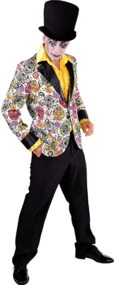 Produktbild von M217299-L Mexican Skull Herren Sakko Jackett Tag der Toten Gr.L