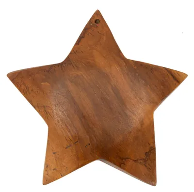 Produktbild von Mauro Ferretti: Dekorativer Stern aus Teakholz, Ø 19 x 5 cm, braun
