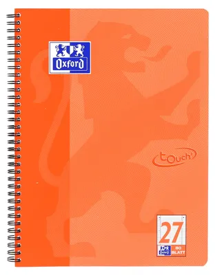 Produktbild von Oxford TOUCH, Abbildung, Koralle, A4+, 80 Blätter, 90 g/m², Liniertes Papier