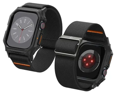 Obrázok produktu pre Spigen Lite Fit Pro, Puzdro, Smartwatch, Čierna, Apple, Apple Watch (42mm), Polyester, Termoplastický polyuretán (TPU)