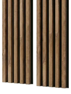 Zdjęcie produktu dla Panel akustyczny ścienny - Listwy na filcu - 240 x 53 cm - Dąb naturalny