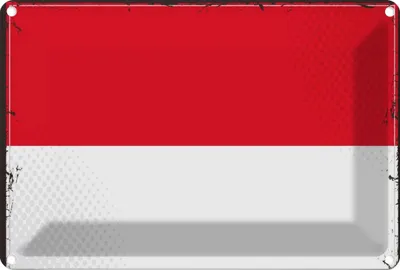 Produktbild von vianmo Blechschild 12x18 cm Monacos Monaco Flagge Fahne Wappen