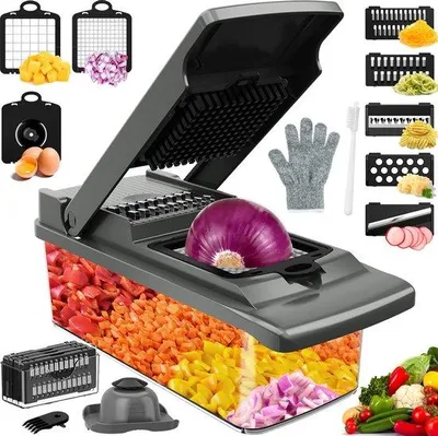 Productafbeelding van Famanu groentesnijder met verschillende messen - mandoline - uienhakker