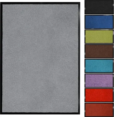 Produktbild von Schmutzfangmatte | Monochrom | silbergrau | 90cm x 120cm