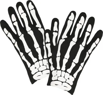 Produktbild von Skelett Handschuhe mit Knochenprint in Kindergröße