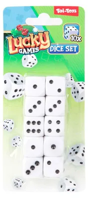Immagine prodotto di Dadi per giochi d'azzardo su carta, 10 pezzi.