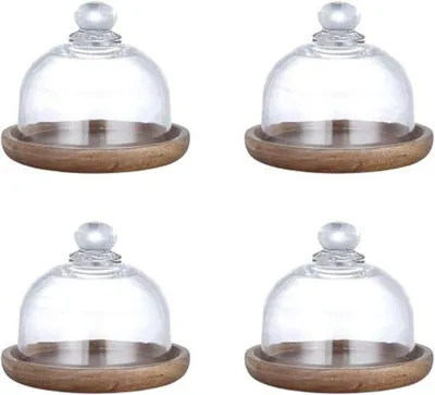 Produktbild von Mini Dessertplatten für Kuchen und Torte - 4 Stücke für Hochzeiten und Geburtstage