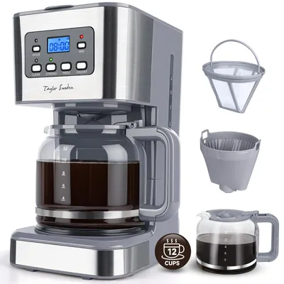 Filterkaffeemaschine 950 W 1,5 l 12 Tassen Timer Warmhaltefunktion