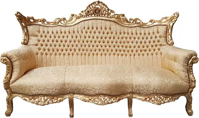 Produktbild von Casa Padrino Barock 3er Sofa Gold Muster / Gold - Wohnzimmer Möbel Couch Lounge