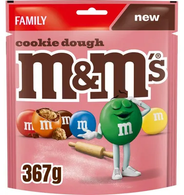 Produktbild von M&M'S Cookie Dough Family Pack 367g – Schokolinsen mit Cookie-Teigfüllung