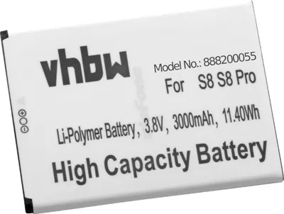 Produktbild von vhbw Akku kompatibel mit Ulefone S8, S8 Pro Handy Smartphone Telefon (3000 mAh, 3,8 V, Li-Polymer)