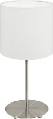 Immagine prodotto di Lampada da tavolo Pasteri nichel opaco, bianco
