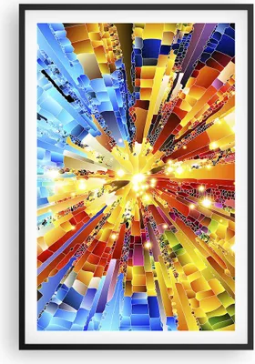 Produktbild von Gerahmtes Poster - Schwarzer Rahmen - Abstraktion modern - 61x91,5 cm - Wand Bild - Wanddeko - Wandbilder - Kunstposter - Wandposter - Bilderrahmen - Bilder - Kunstdruck - Wandbild - P2BPA61x91-3982