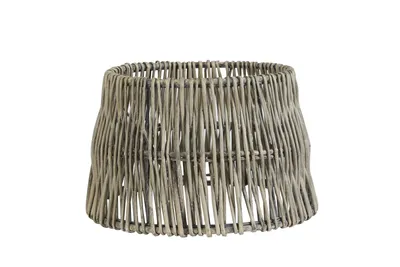 Zdjęcie produktu dla Light & Living Lampenschirm drum 40-35-24 cm ROTAN vertical weaving grau