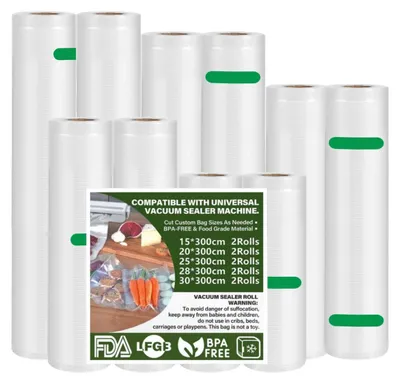 Image de Omgoods - 10 sacs de conservation sous vide, réutilisables et sans BPA