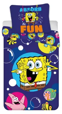 Immagine prodotto di Biancheria da letto per bambini SpongeBob | 100x135 cm | Blu | 100% cotone