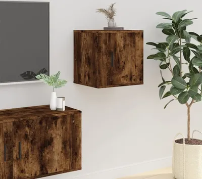 Produktbild von "2026 Promotion" TV-Wandschrank - TV-Möbel - Räuchereiche 40x34,5x40 cm - TV-Regal CC28141