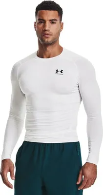 Produktbild von Under Armour Heatgear Langarm-t-shirt Weiß L / Tall Mann Weiß L