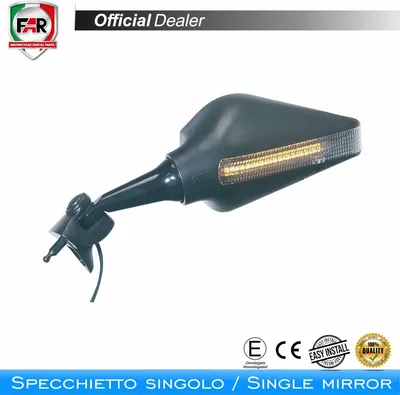 Obrázok produktu pre Homologované pravé zrkadlo 6096 čierne pre Ducati
