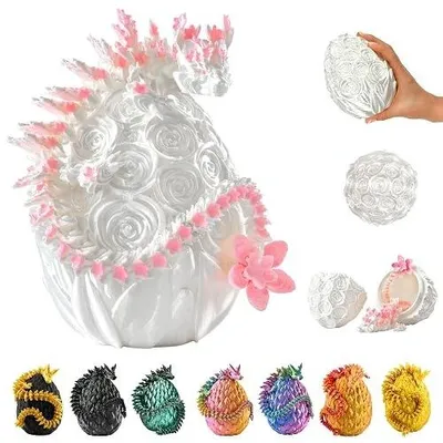 Zdjęcie produktu dla Figurka smok w jajku 30 cm fantasy kolekcjonerska dla dzieci