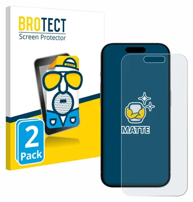 Produktbild von 2x BROTECT Schutzfolie für Apple iPhone 15 Pro Displayschutz Displayschutzfolie Folie Matt Entspiegelungsfolie