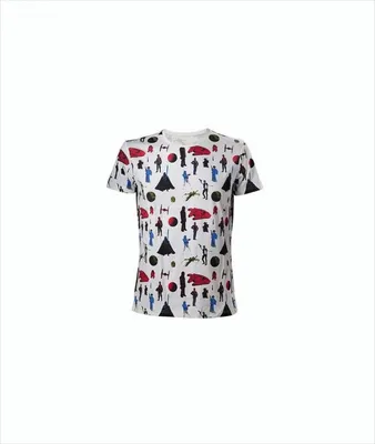 Produktbild von Star Wars T-Shirt -S- All Over Print, weiss