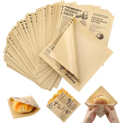 Produktbild von Backpapier Zeitungsoptik 200 Blätter 15x15cm ölbeständig