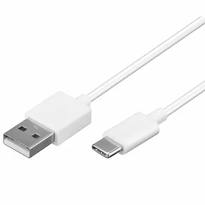 Imagen del producto de Cable USB 3.1 Tipo C (USB-C) para sincronización y carga, cable de datos, 2 metros, color blanco, de alta calidad