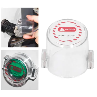 Obrázok produktu pre Magnetický kryt núdzového vypínača, priehľadný, okrúhly, ochrana uzamknutia tlačidla pre zámok spotrebiča, energetická izolácia