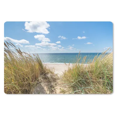 Produktbild von MuchoWow® Schreibtischunterlage Düne - Gras - Meer - Strand 60x40 cm - XXL Mauspad - Großes Mauspad