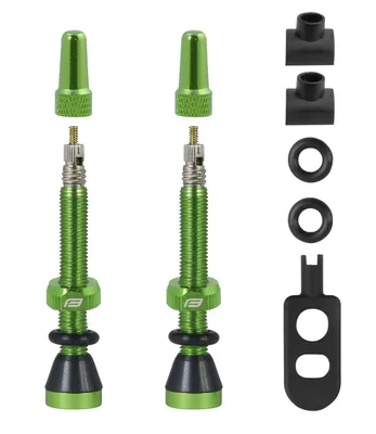 Immagine prodotto di Set di valvole per biciclette Force per tubeless 2 x SV 44 mm verde