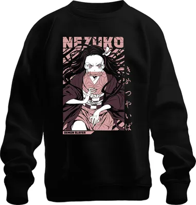 Produktbild von Nezuko Demon Slayer Kimetsu no Yaiba Anime Geschenk Cosplay Fan Uni Sweatshirt Pullover, Schwarz, M