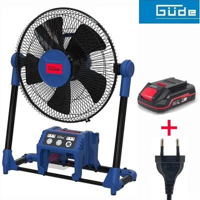Produktbild von Güde Netz + Akku Ventilator 18 V + 230 V ) mit Akku 2.0 Ah, Ladegerät