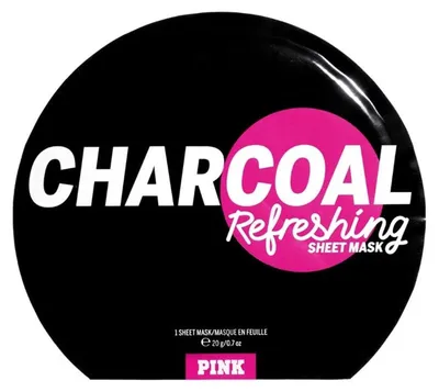 Zdjęcie produktu dla Victoria's Secret, Pink Charcoal, Refreshing, Sheet Mask, For Face, 20 g
